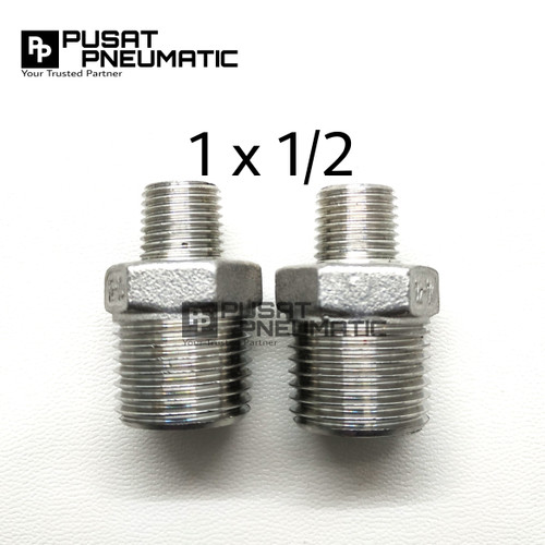 [EZM.9502805] Double nepel Reduce stainless steel 304 1" x 1/2"