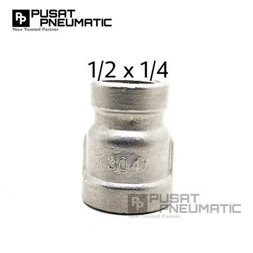 [EZM.9502810] Reducer Stainless steel 1/2" (Female) x 1/4" (female)