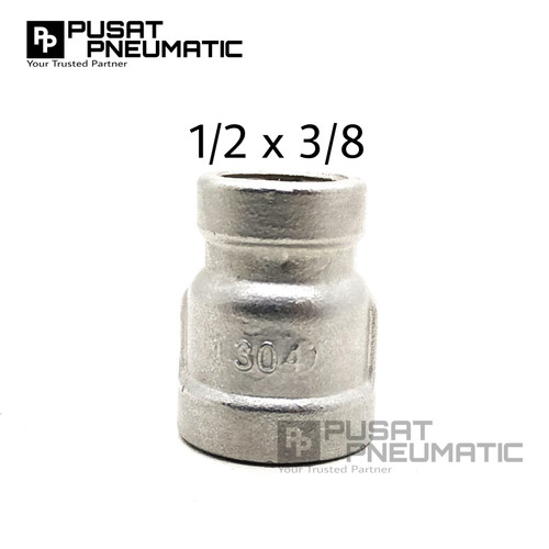 [EZM.9502811] Reducer Stainless steel 1/2" (Female) x 3/8" (female)