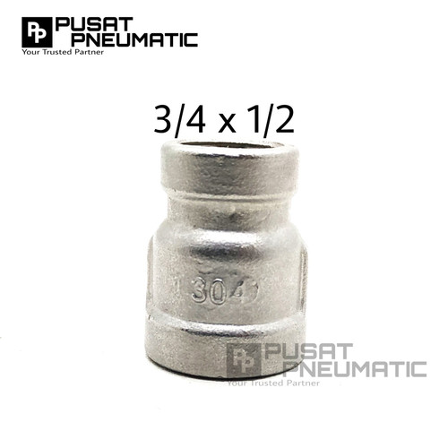 [EZM.9502813] Reducer Stainless steel 3/4" (Female) x 1/2" (female)