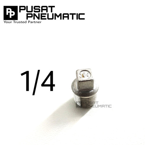 [EZM.9502839] Plug / Square Plug Stainless steel 304 1/4"