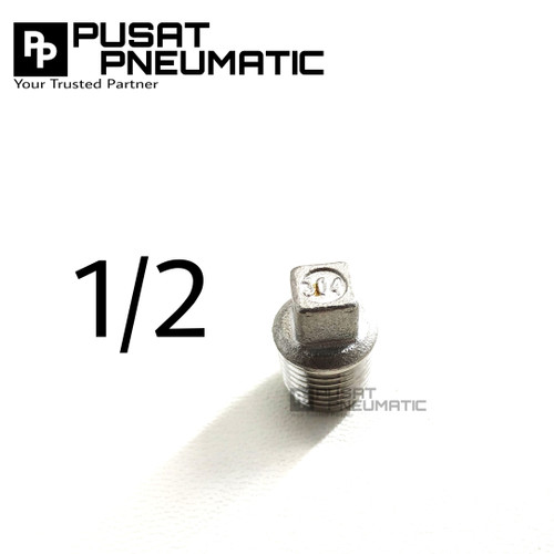 [EZM.9502841] Plug / Square Plug Stainless steel 304 1/2"