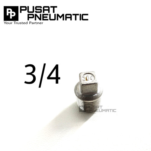 [EZM.9502842] Plug / Square Plug Stainless steel 304 3/4"