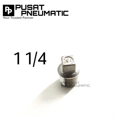 [EZM.9502844] Plug / Square Plug Stainless steel 304 1 1/4"