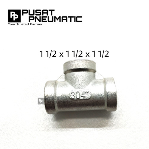 [EZM.9502870] Tee / Straight Tee Stainless steel 304 1 1/2"