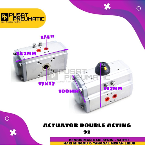 [EZM.9502928] Pneumatic Actuator 092DA Double acting Ball valve 2 1/2" & 3"