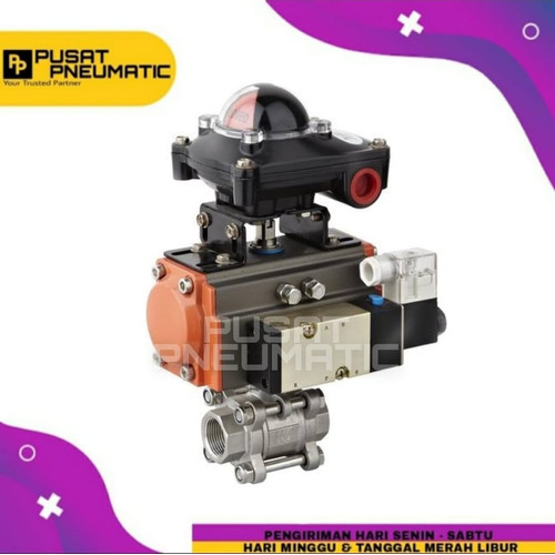 [EZM.9502954] Actuator Ball valve 3pcs body ss 1" Single Acting