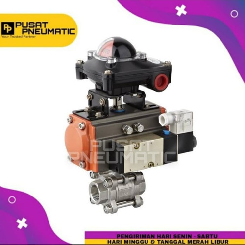[EZM.9502958] Actuator Ball valve 3pcs body ss 3" Double Acting
