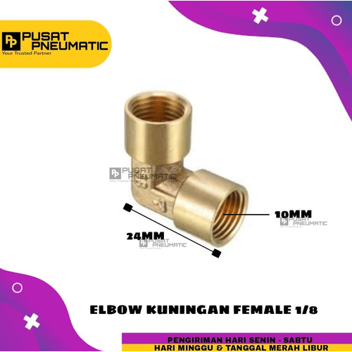 [EZM.9503034] Elbow / Knee kuningan Drat Cewe(Female) 1/8"