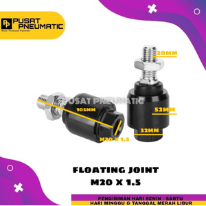 [EZM.9503149] Floating Joint Untuk Cylinder Body 80 Dan 100 Drat m20 x 1.5