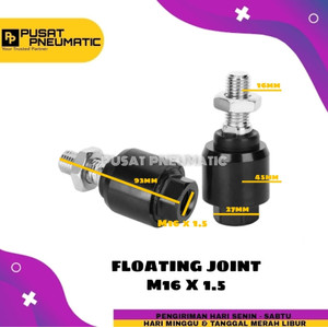 [EZM.9503150] Floating Joint Untuk Cylinder Body 50 Dan 63 Drat m16 x 1.5