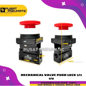 [EZM.9503178] MECHANICAL VALVE PUSH BUTTON WITH LOCK 2 LOBANG DRAT 1/8"