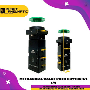 [EZM.9503179] MECHANICAL VALVE PUSH BUTTON 5 LOBANG 5/2 DRAT 1/4"