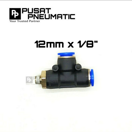 [EZM.9503272] FITTING TEE DRAT DI SAMPING 1/8(10MM) TUBE SAMA UKURAN 12MM