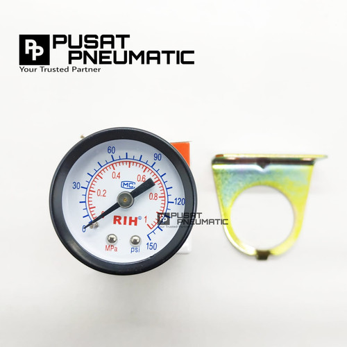 [EZM.9503328] Pressure gauge drat 1/4" range 0-1mpa atau 0-10bar