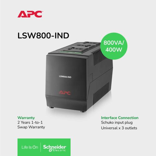 [EZM.4100371] Stabilizer Listrik Stavolt APC 800VA 400W LSW800-IND