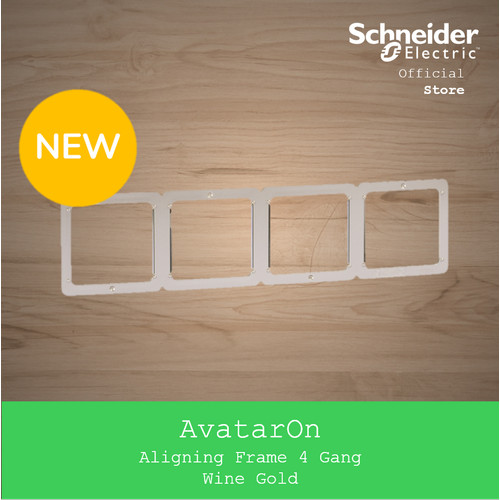 [EZM.4100141] Schneider Electric AvatarOn Aligning Frame 4Gang Gold - E8331_46_WG