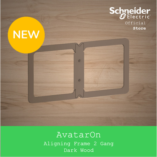 [EZM.4100148] Schneider Electric AvatarOn Aligning Frame 2Gang Wood - E8331_26_WD