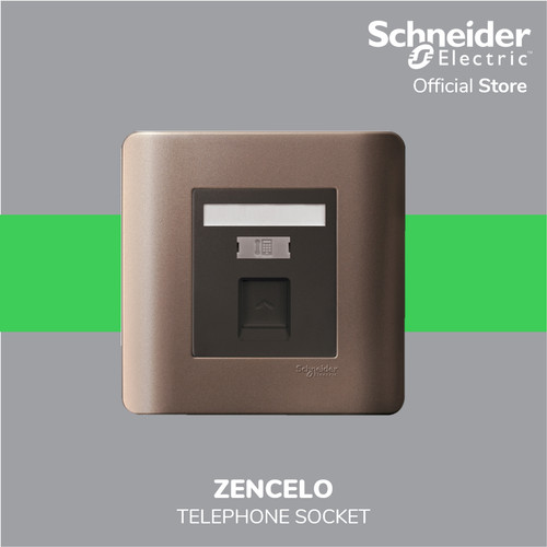 [EZM.4100159] Schneider Electric ZENcelo 1 Gang Kotak Kontak RJ11 - E8431RJS4_SZ
