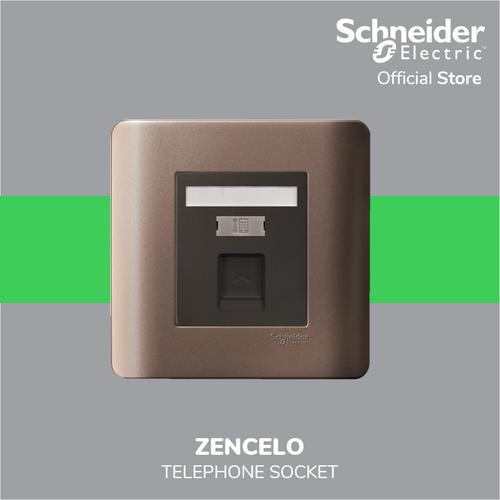 [EZM.4100159] Schneider Electric ZENcelo 1 Gang Kotak Kontak RJ11 - E8431RJS4_SZ