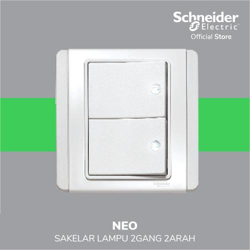 [EZM.4100161] Schneider Electric Neo Saklar Lampu 2 Gang 2 Arah - E3032H2_EWWW_G3