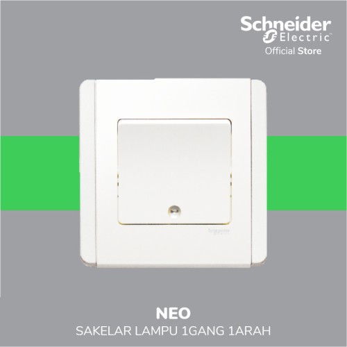 [EZM.4100175] Schneider Electric Neo Saklar Lampu 1 Gang 1 Arah- E3031V1_EWWW_G3