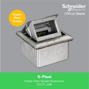 [EZM.4100177] Schneider Electric S-Flexi Empty Floor Socket Silver - E227F_ABE