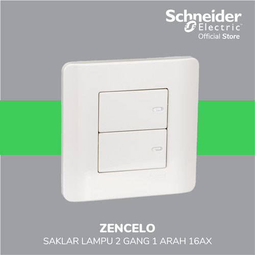 [EZM.4100183] Schneider Electric ZENcelo Saklar Datar 2 Gang 1 Arah - E8432_1_WE_G3