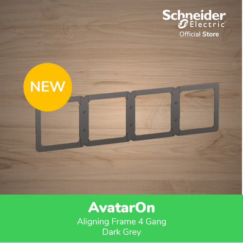 [EZM.4100190] Schneider Electric AvatarOn Aligning Frame 4G Dark Grey - E8331_46_DG