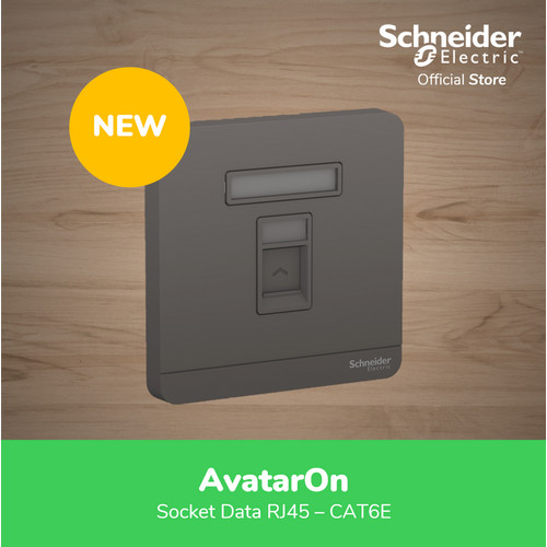 [EZM.4100193] Schneider Electric AvatarOn Dark Grey Data Soc RJ45 CAT6E E8331RJS6_DG