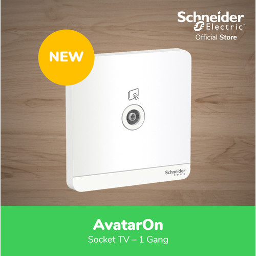 [EZM.4100197] Schneider Electric AvatarOn White TV Socket - E8331TV_WE