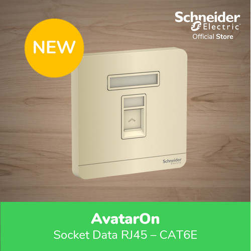 [EZM.4100199] Schneider Electric AvatarOn Gold Data Socket RJ45 CAT6E - E8331RJS6_WG