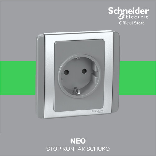 [EZM.4100207] Schneider Electric Neo 1 Gang Stop Kontak Schuko - E3426_16SS_GS_G3