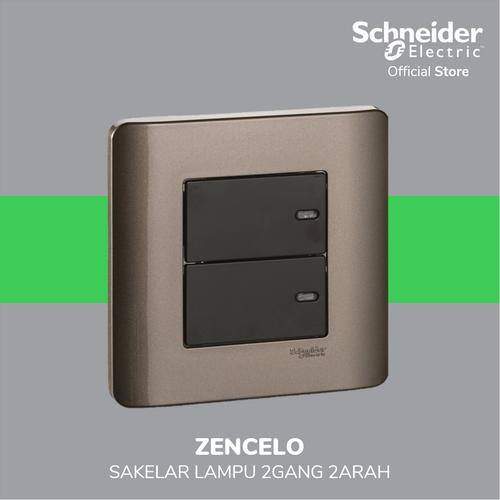 [EZM.4100211] Schneider Electric ZENcelo 16AX Saklar 2 Gang 2 Arah - E8432_2_SZ_G3