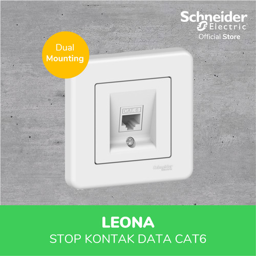 [EZM.4100255] Schneider Electric Leona - Stop Kontak Data RJ45 Cat 6 - LNA4700121