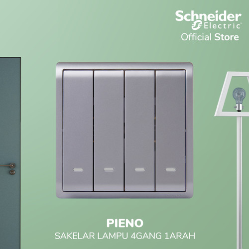 [EZM.4100308] Schneider Electric PIENO Saklar 4 Gang 1 Arah - E8234L1F_LS_G3