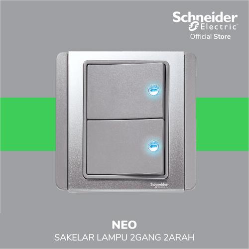 [EZM.4100338] Schneider Electric Neo Saklar Lampu 2 Gang 2 Arah - E3032H2_EBGS_G3