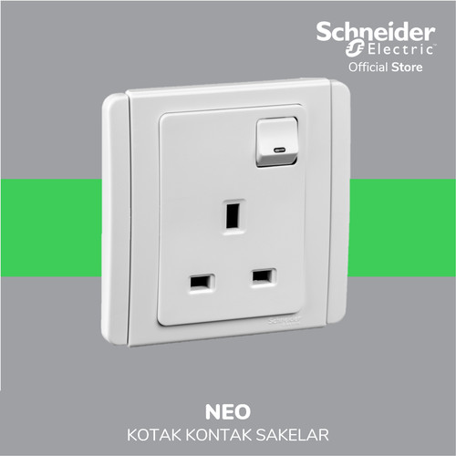 [EZM.4100339] Schneider Electric Neo 13A Stop Kontak Saklar - E3015D_EWWW