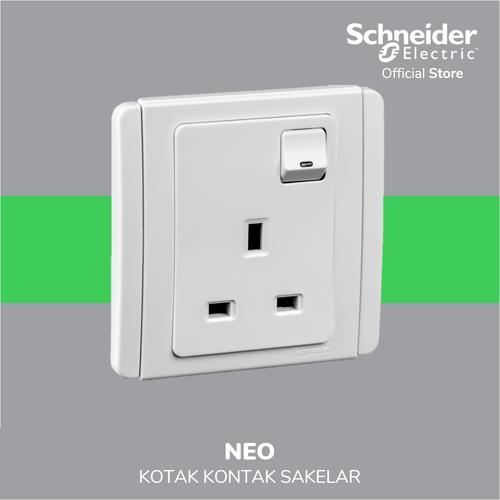 [EZM.4100339] Schneider Electric Neo 13A Stop Kontak Saklar - E3015D_EWWW
