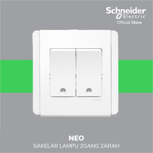 [EZM.4100340] Schneider Electric Neo Saklar Lampu 2 Gang 2 Arah- E3032V2_EWWW_G3