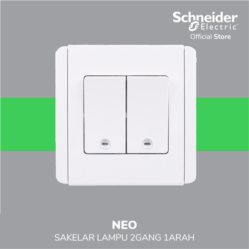 [EZM.4100341] Schneider Electric Neo Saklar Lampu 2 Gang 1 Arah- E3032V1_EWWW_G3