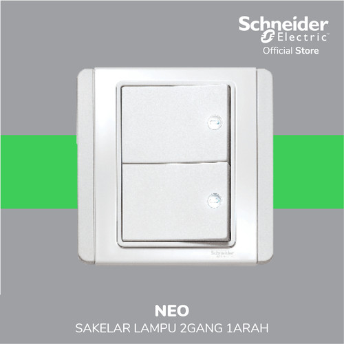[EZM.4100343] Schneider Electric Neo Saklar Lampu 2 Gang 1 Arah - E3032H1_EWWW_G3