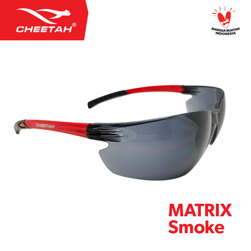 [EZO.1200028] Kacamata Safety Cheetah Matrix Smoke Anti Scratch Full Protection