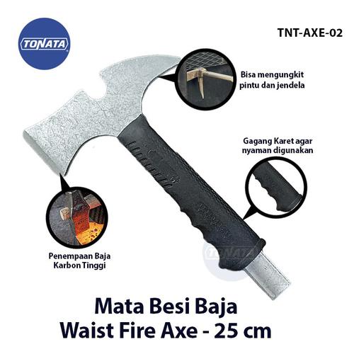 [EZO.1100123] Waist Fire Axe 25 cm / Kapak Baja Pendek Multi Fungsi / Kampak Damkar