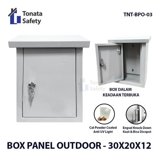 [EZO.1100139] Box Panel Listrik 30 x 20 x 12 Outdoor Tonata / Powder Coated / Topi