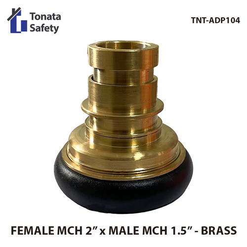 [EZO.1100164] Adaptor Reducer Female Machino 2" x Male Machino 1.5" - Brass
