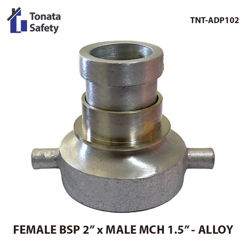 [EZO.1100166] Adaptor Reducer Female BSP 2" x Male Machino 1.5" - Alumunium