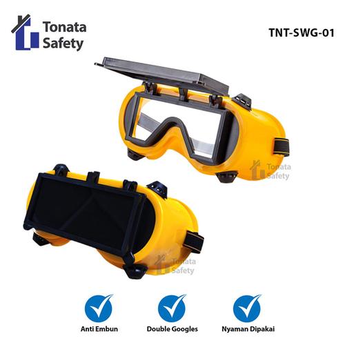[EZO.1100208] Kaca Mata Las Buka Tutup Tonata / Safety Welding Goggles