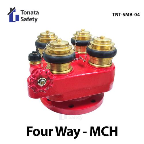 [EZO.1100214] Siamese Brass Four Way / Kuningan / Machino / 4 Way Connection