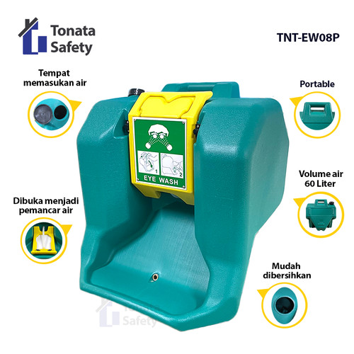 [EZO.1100223] Emergency Eye Wash Portable 60 Liter / 60L / 60 L